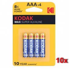 Kodak Max K3A-4 micro ceruza elem gyűjtődobozban, 4 db/bliszter, 10 bliszter/doboz